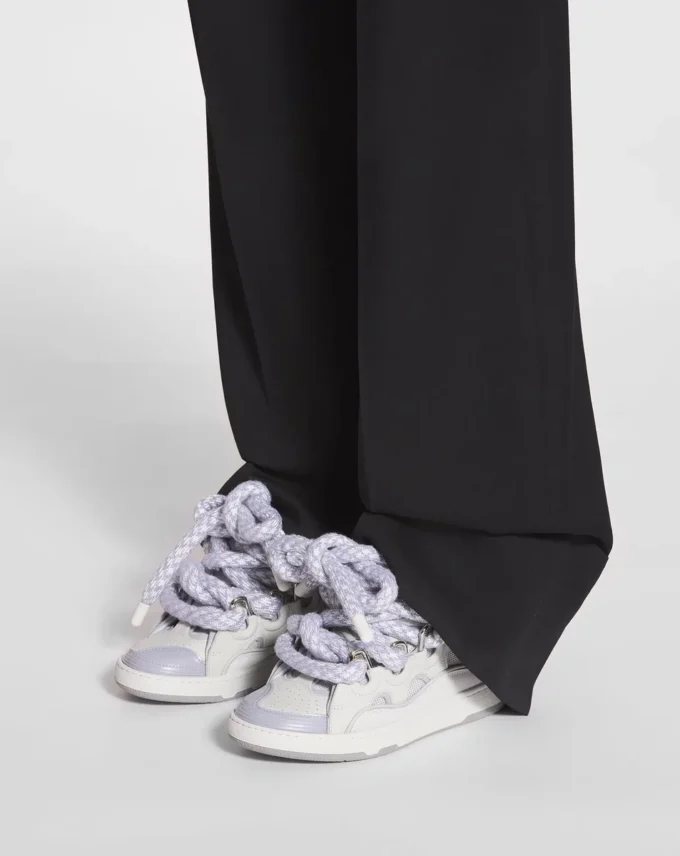 Adidași Curb din piele cu șireturi din piele de șarpe Adidași Curb din piele cu șireturi din piele de șarpe