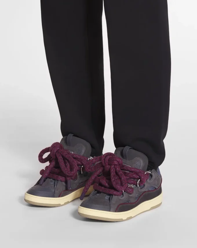 Adidași Curb din piele cu șireturi din piele de șarpe Adidași Curb din piele cu șireturi din piele de șarpe