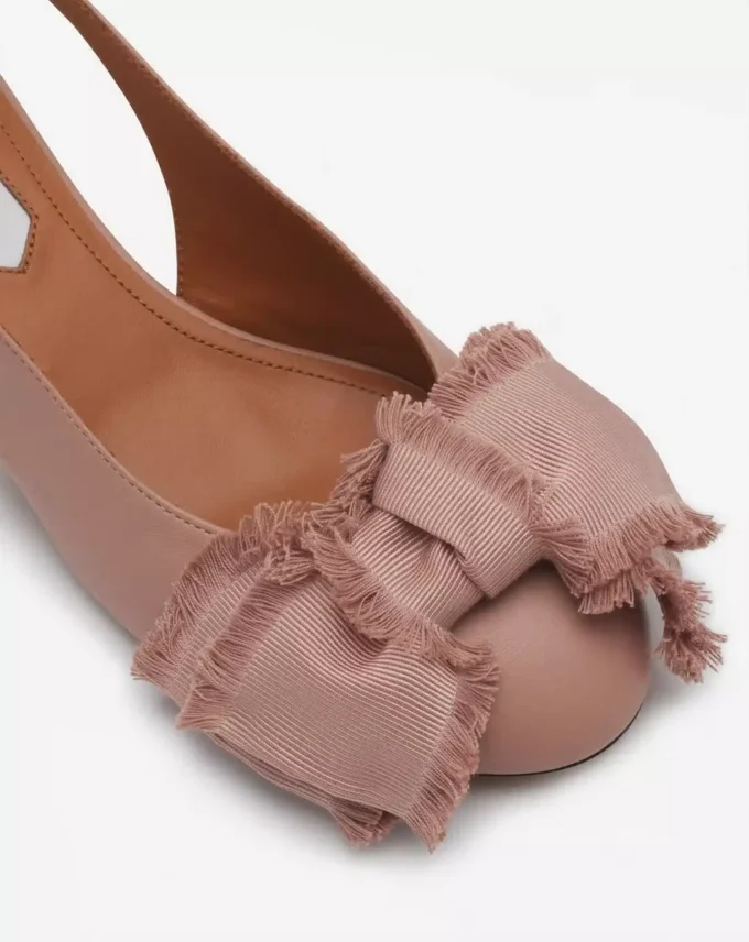 Balerini cu toc din piele