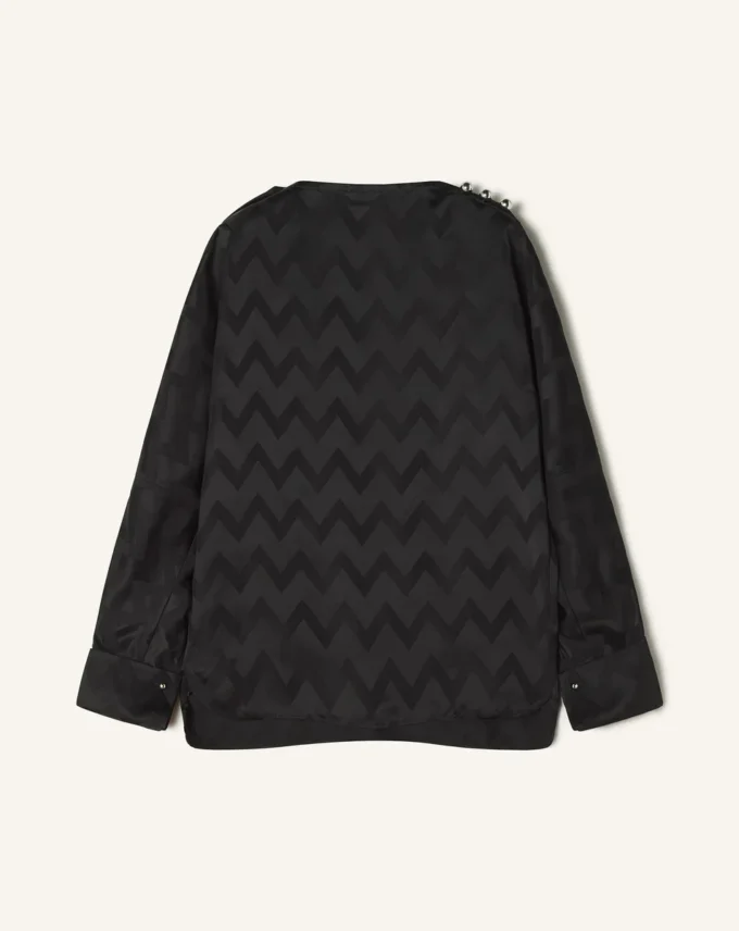 Bluză fluidă din viscoză jacquard Bluză fluidă din viscoză jacquard