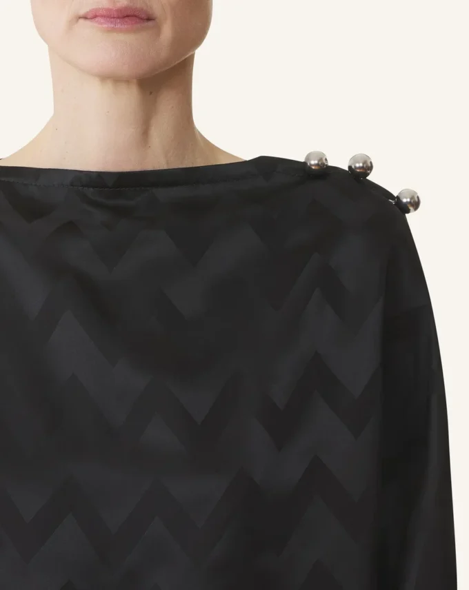 Bluză fluidă din viscoză jacquard Bluză fluidă din viscoză jacquard