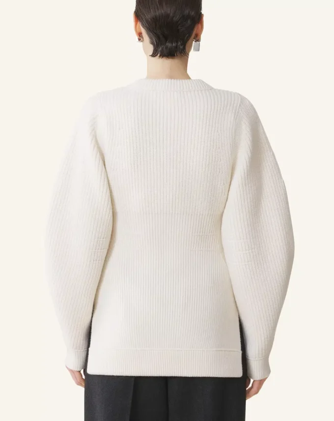 Cardigan din lână cu nervuri Cardigan din lână cu nervuri