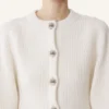 Cardigan din lână cu nervuri Cardigan din lână cu nervuri
