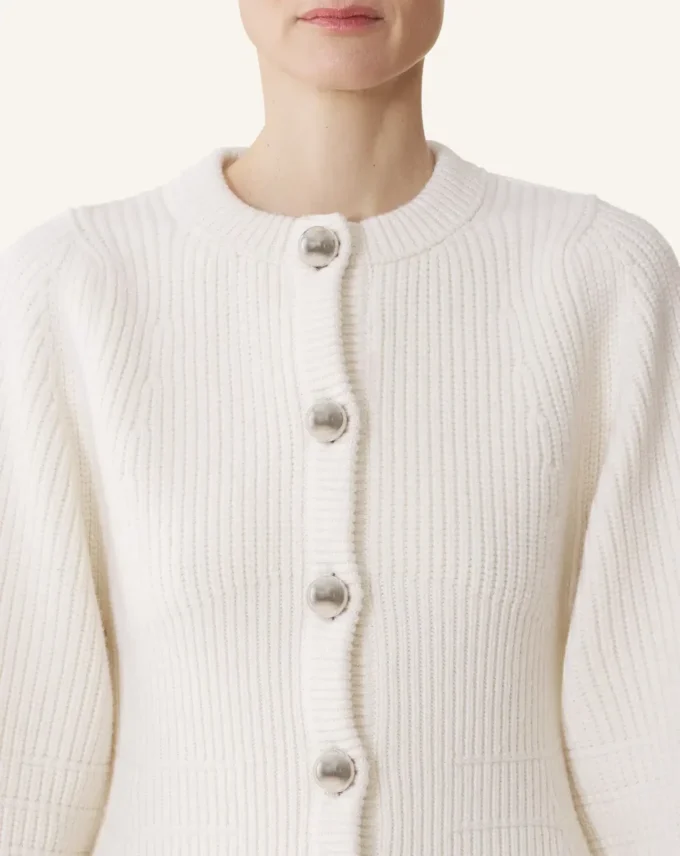 Cardigan din lână cu nervuri Cardigan din lână cu nervuri