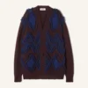 Cardigan oversized din jacquard Cardigan oversized din jacquard