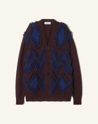 Cardigan oversized din jacquard