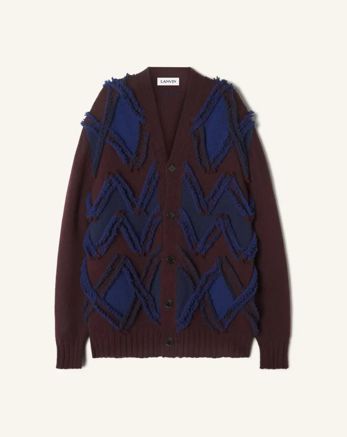 Cardigan oversized din jacquard Cardigan oversized din jacquard