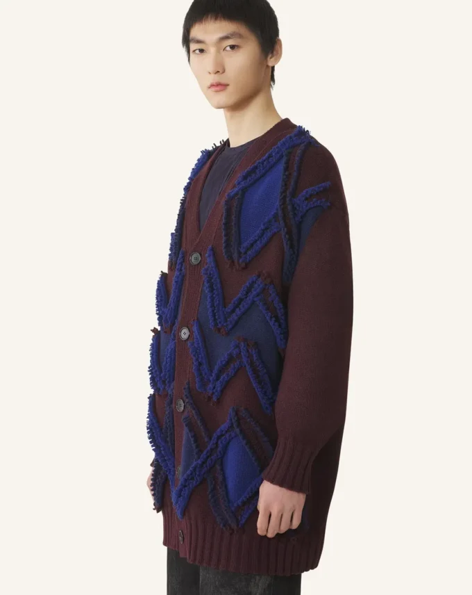 Cardigan oversized din jacquard Cardigan oversized din jacquard