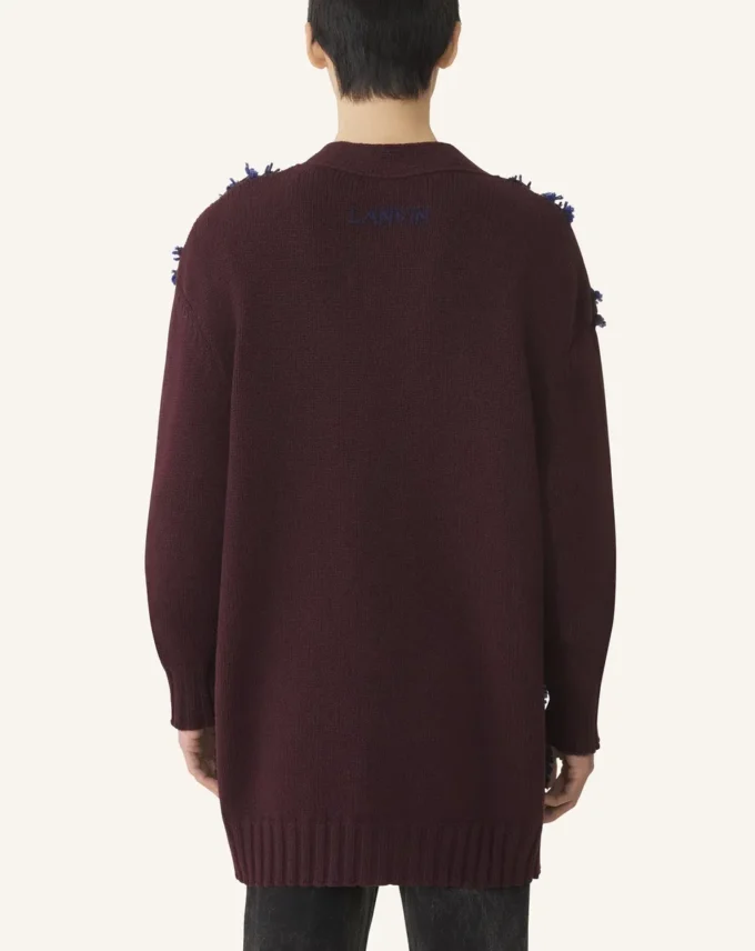 Cardigan oversized din jacquard Cardigan oversized din jacquard