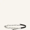 Catch by Lanvin Cureaua din piele și lanț metalic Catch by Lanvin Cureaua din piele și lanț metalic
