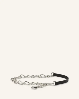 Catch by Lanvin Cureaua din piele și lanț metalic Catch by Lanvin Cureaua din piele și lanț metalic