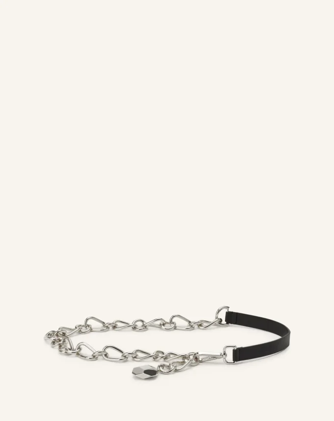 Catch by Lanvin Cureaua din piele și lanț metalic Catch by Lanvin Cureaua din piele și lanț metalic