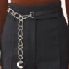 Catch by Lanvin Cureaua din piele și lanț metalic Catch by Lanvin Cureaua din piele și lanț metalic