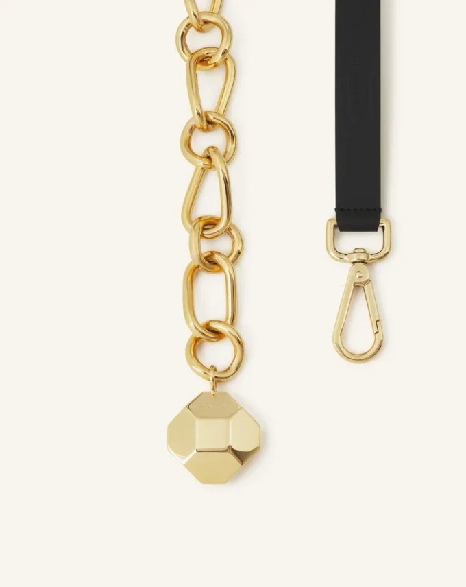 Catch by Lanvin Cureaua din piele și lanț metalic Catch by Lanvin Cureaua din piele și lanț metalic