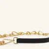 Catch by Lanvin Cureaua din piele și lanț metalic Catch by Lanvin Cureaua din piele și lanț metalic