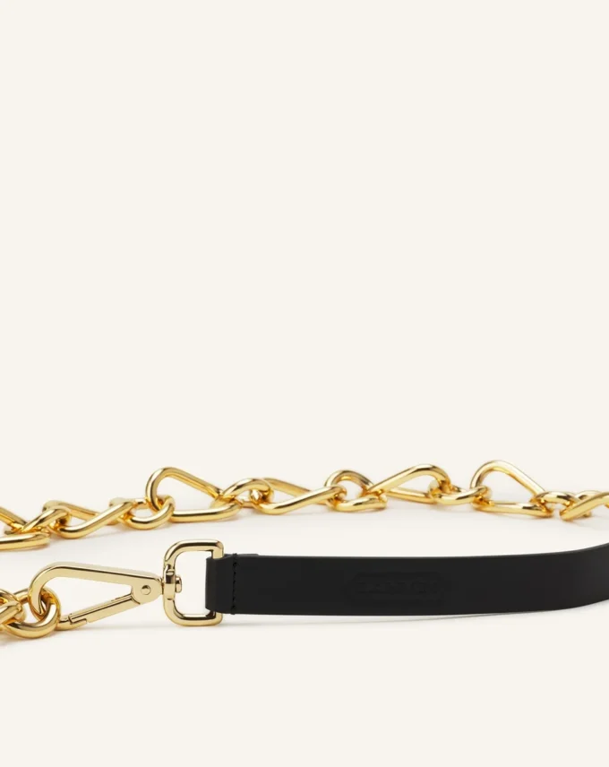 Catch by Lanvin Cureaua din piele și lanț metalic Catch by Lanvin Cureaua din piele și lanț metalic