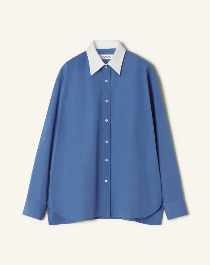 Cămașă oversized din poplin de bumbac Cămașă oversized din poplin de bumbac