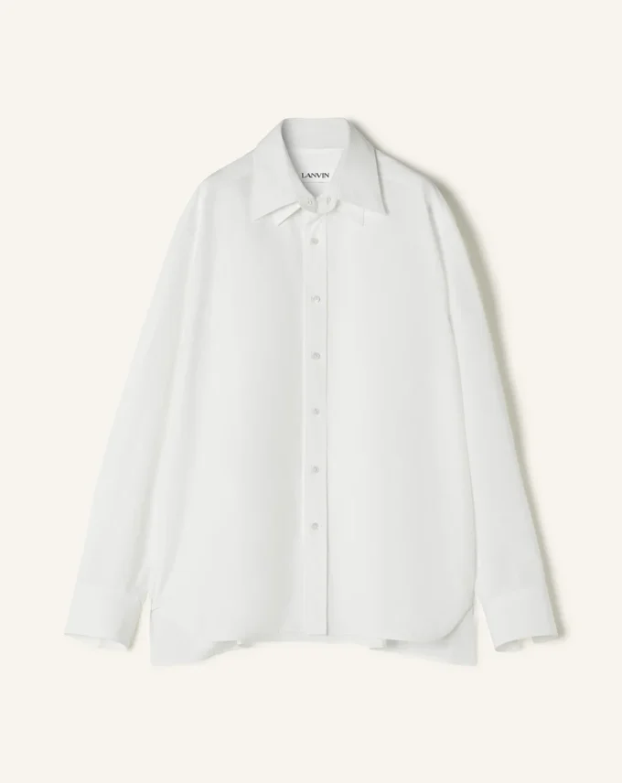 Cămașă oversized din poplin de bumbac Cămașă oversized din poplin de bumbac