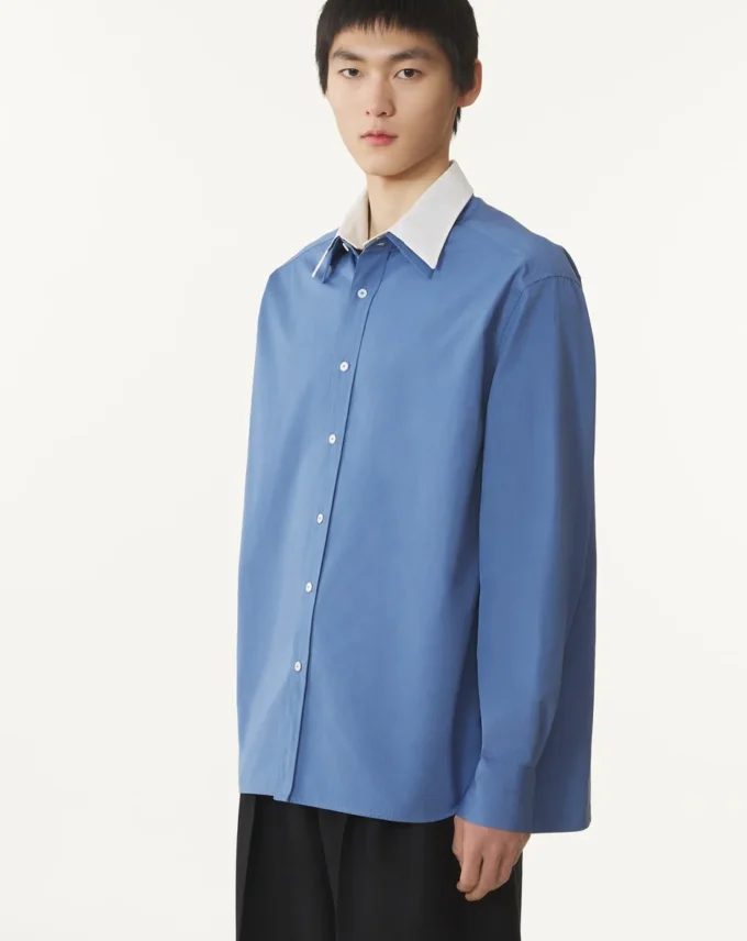 Cămașă oversized din poplin de bumbac Cămașă oversized din poplin de bumbac