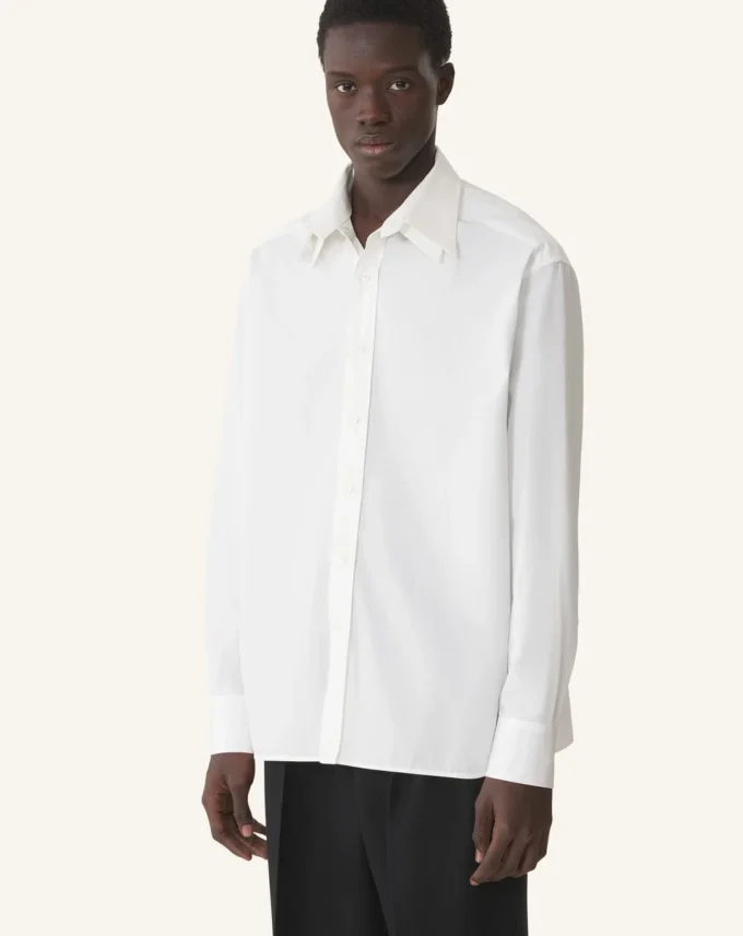 Cămașă oversized din poplin de bumbac Cămașă oversized din poplin de bumbac