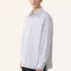 Cămașă oversized din poplin de bumbac cu dungi Cămașă oversized din poplin de bumbac cu dungi