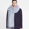 Eșarfă cu franjuri din lână Lanvin Eșarfă cu franjuri din lână Lanvin