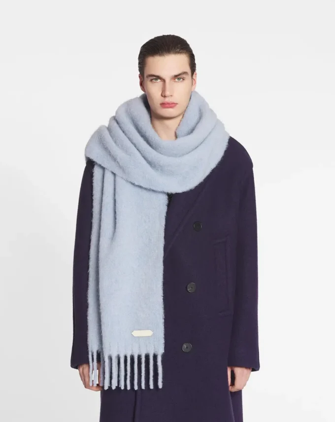 Eșarfă cu franjuri din lână Lanvin Eșarfă cu franjuri din lână Lanvin