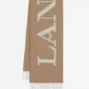 Eșarfă din lână cu franjuri, semnată Lanvin Eșarfă din lână cu franjuri, semnată Lanvin