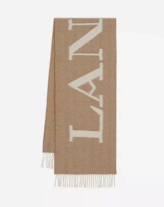 Eșarfă din lână cu franjuri, semnată Lanvin Eșarfă din lână cu franjuri, semnată Lanvin