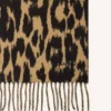 Eșarfă din lână cu imprimeu leopard