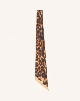 Eșarfă din mătase cu imprimeu leopard