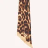Eșarfă din mătase cu imprimeu leopard