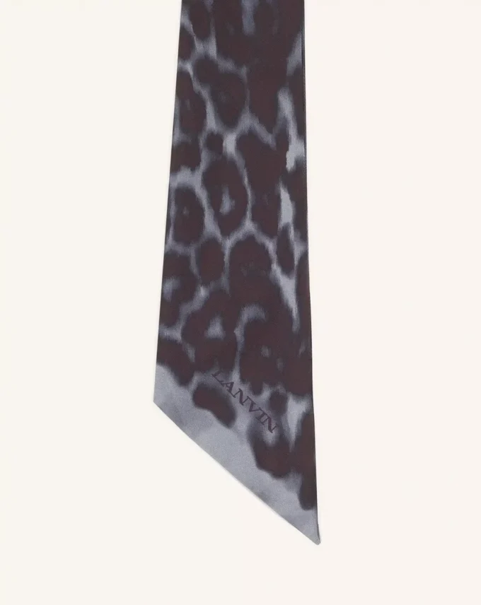Eșarfă din mătase cu imprimeu leopard