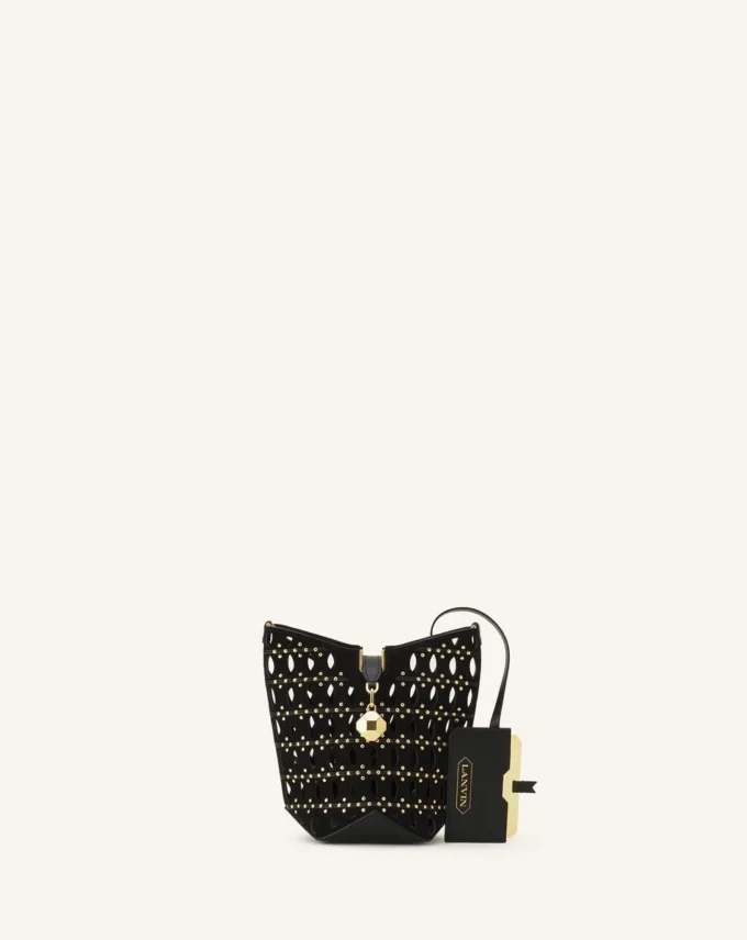 Geantă Catch Nano by Lanvin din piele de căprioară Geantă Catch Nano by Lanvin din piele de căprioară