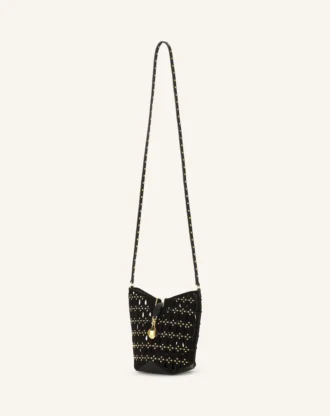 Geantă Catch Nano by Lanvin din piele de căprioară