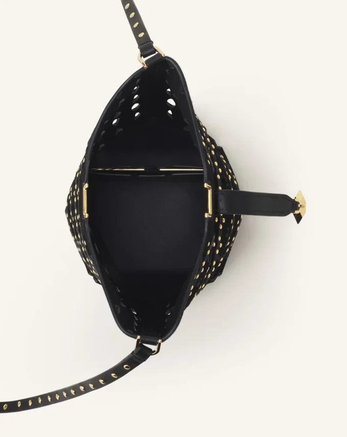 Geantă Catch Nano by Lanvin din piele de căprioară Geantă Catch Nano by Lanvin din piele de căprioară