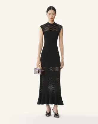 Rochie cu detalii din dantelă din viscoză