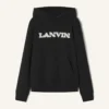 Hanorac cu glugă din bumbac și piele de oaie Lanvin Hanorac cu glugă din bumbac și piele de oaie Lanvin