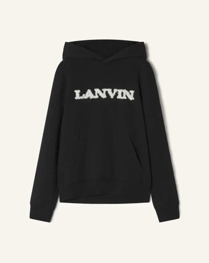 Hanorac cu glugă din bumbac și piele de oaie Lanvin Hanorac cu glugă din bumbac și piele de oaie Lanvin