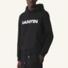 Hanorac cu glugă din bumbac și piele de oaie Lanvin Hanorac cu glugă din bumbac și piele de oaie Lanvin