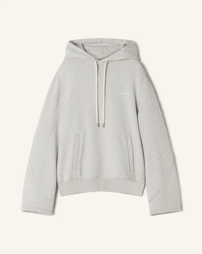 Hanorac din bumbac fleece și cașmir Hanorac din bumbac fleece și cașmir