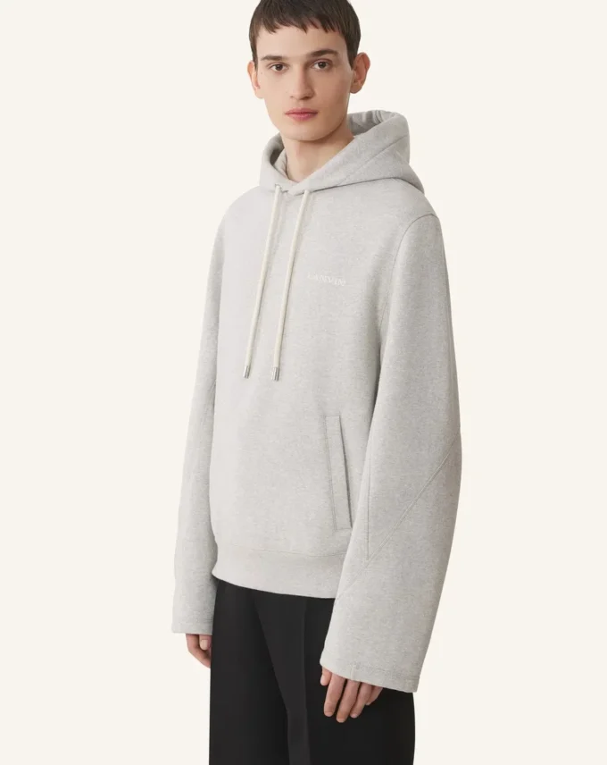 Hanorac din bumbac fleece și cașmir Hanorac din bumbac fleece și cașmir
