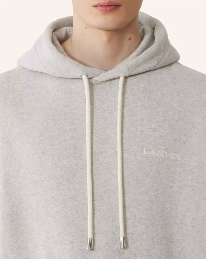 Hanorac din bumbac fleece și cașmir Hanorac din bumbac fleece și cașmir