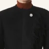 Jacheta asimetrică din lână bouclé Jacheta asimetrică din lână bouclé