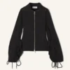 Jacheta din bumbac fleece și cașmir Jacheta din bumbac fleece și cașmir