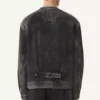 Jacheta din denim spălat, croială largă Jacheta din denim spălat, croială largă