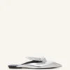 Mule Midnight Step Bow din piele metalizată Mule Midnight Step Bow din piele metalizată