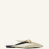 Mule Midnight Step Bow din piele metalizată Mule Midnight Step Bow din piele metalizată