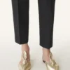 Mule Midnight Step Bow din piele metalizată Mule Midnight Step Bow din piele metalizată
