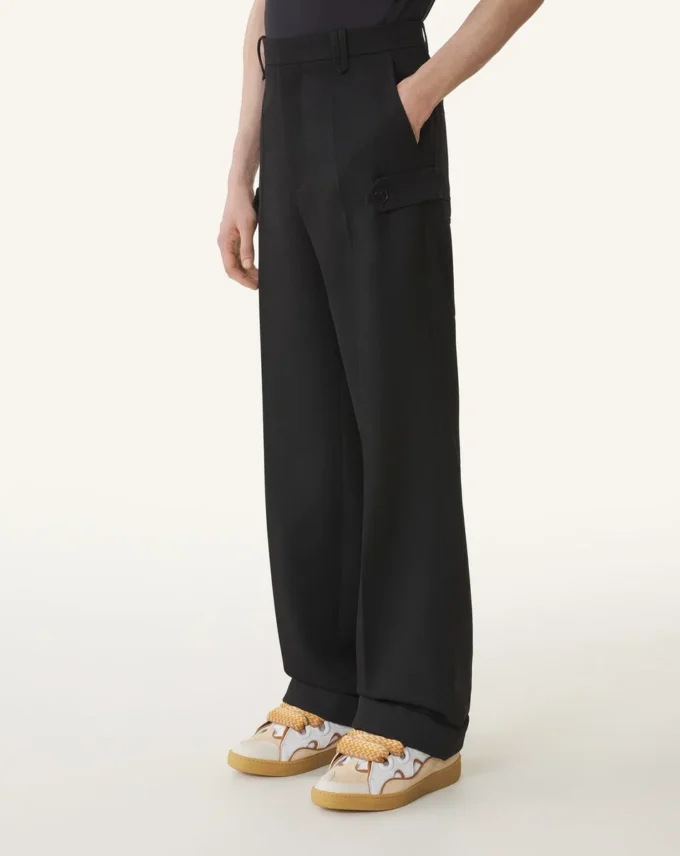 Pantaloni chino din lână ușoară Pantaloni chino din lână ușoară